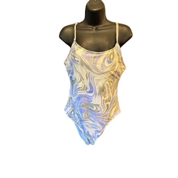 Hurley Women’s One-Piece Swimsuit Size Large – Marble Swirl Print, - Picture 3 of 11